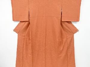 リサイクル　草花模様織出し色無地着物